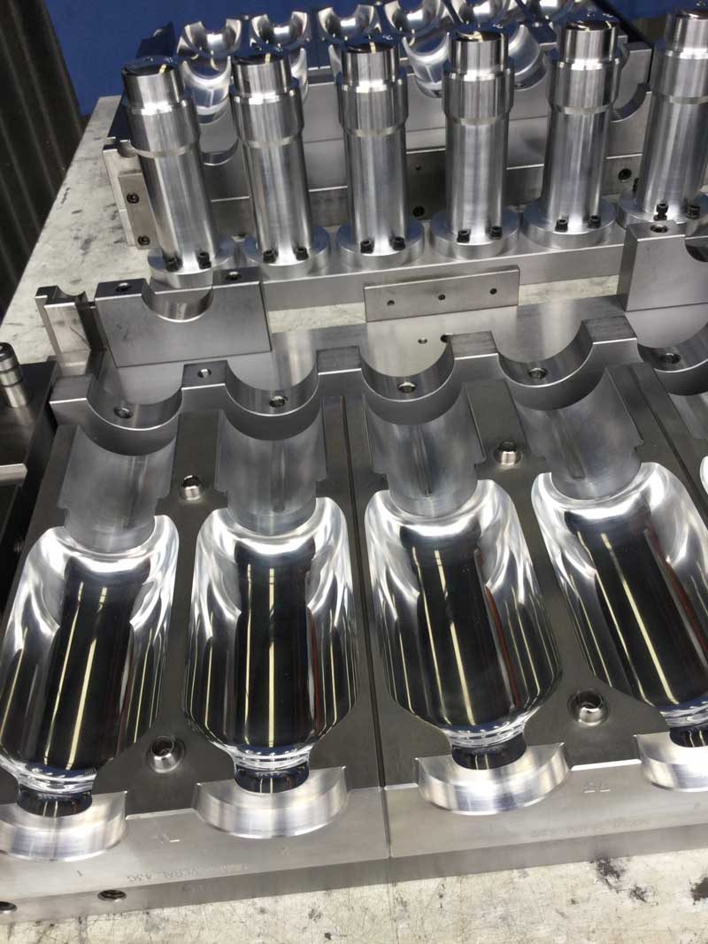 Multi-cavity PET mould tooling and precision machined components